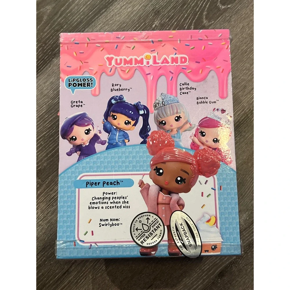 NEW MGA Yummiland Piper Peach Doll Kids OS Peach DIY Lip Gloss Scented Set